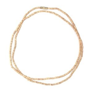 2 Round Pure Tulsi Kanthi Mala for Neck | Sacred Wooden Kanthi Chain for Men & Women | Spiritual Devotional Necklace | Pack of 2