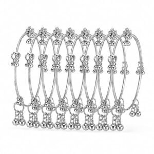 Stylish Ghungroo Kashmiri Bangles Set for Women Kashmiri Chudi Lightweight Traditional Jewellery -Set of 8 Chudi