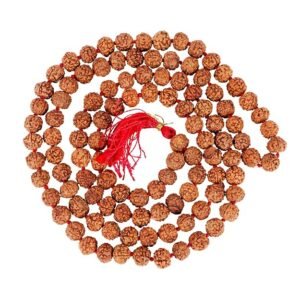 5 Mukhi Rudraksha Jaap Mala | Natural Rudraksha Beads | Spiritual Japa Mala for Men & Women | Meditation, Positivity & Protection.